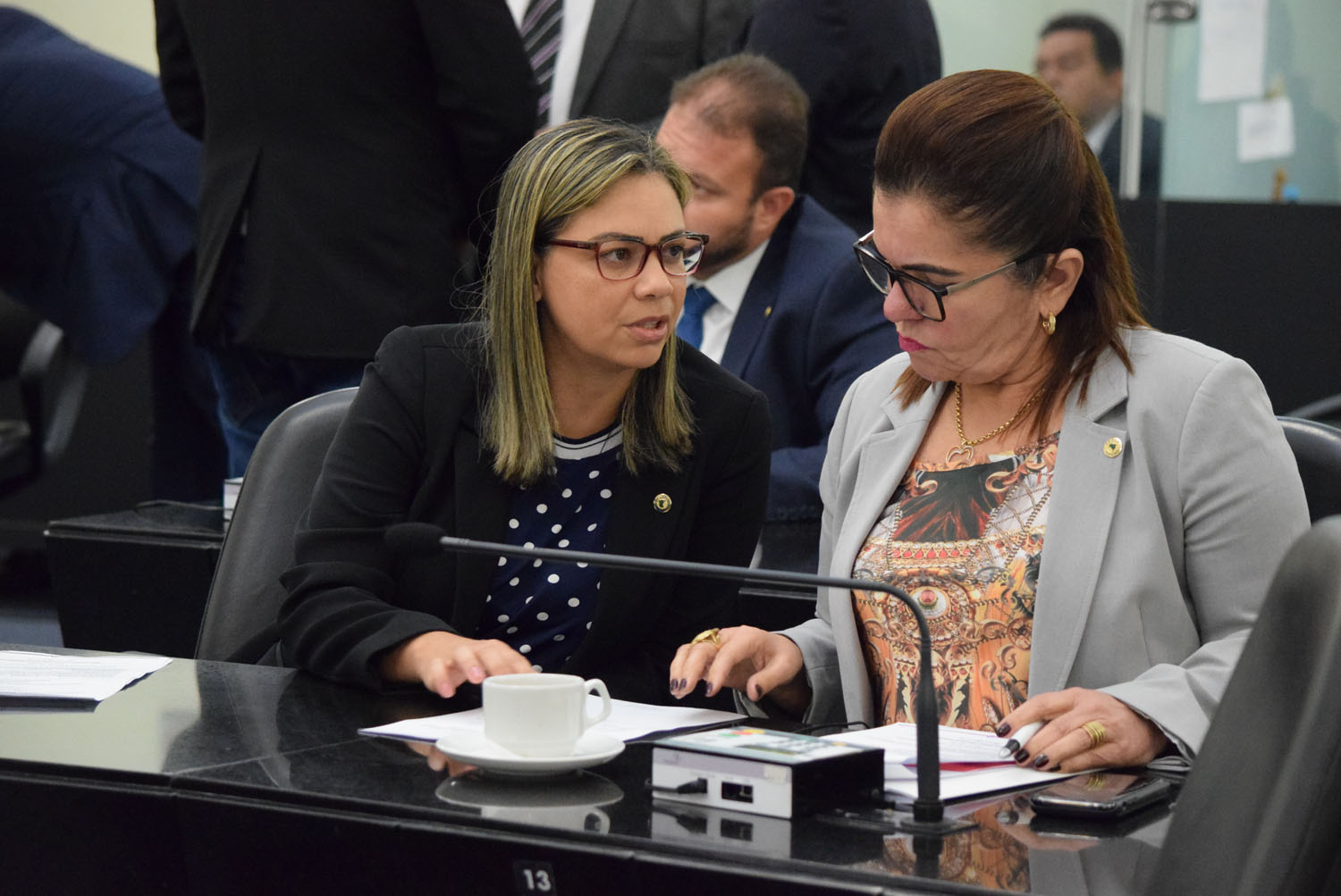 Deputadas Flávia Cavalcante e Angela Garrote.JPG